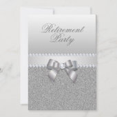 Invitation Dazzling Silver Retirement Party (Devant)