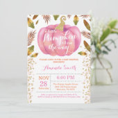 Invitation d'Baby shower d'automne pour filles Cit (Debout devant)