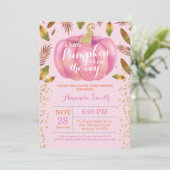 Invitation d'Baby shower d'automne pour filles Cit (Debout devant)