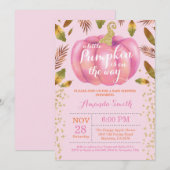 Invitation d'Baby shower d'automne pour filles Cit (Devant / Derrière)