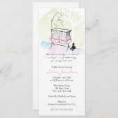 Invitation d'Baby shower de filles - Bébé (Devant / Derrière)