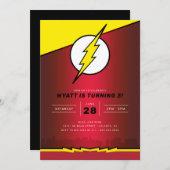Invitation DC Comics - Flash | Anniversaire (Devant / Derrière)