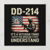 Invitation DD-214 C'est une chose de vétéran que vous ne comp (Devant)