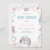 Invitation de С rodéo rose (Devant)