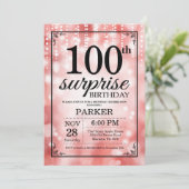 Invitation de 100e anniversaire surprise paillette (Debout devant)