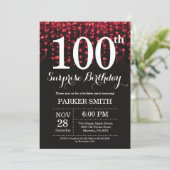 Invitation de 100e anniversaire surprise paillette (Debout devant)