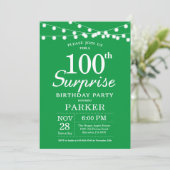 Invitation de 100e anniversaire surprise Vert (Debout devant)