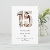 Invitation de 15 ans sur mesure avec photo blanche (Debout devant)
