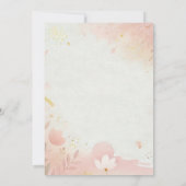 Invitation de 15e anniversaire de la florale rose (Dos)