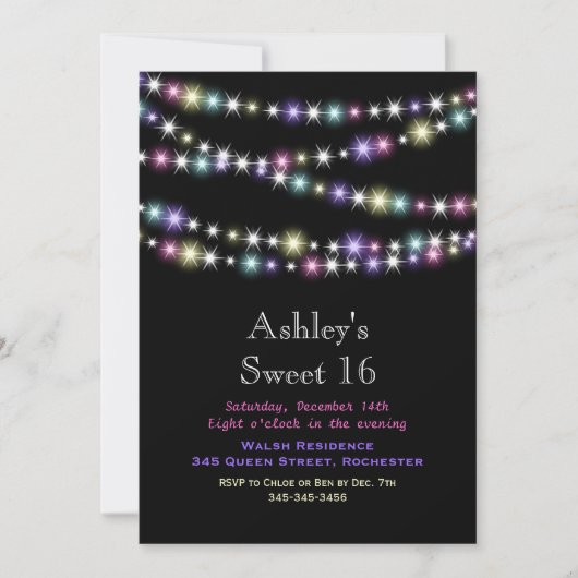 Invitation de 16 personnes pour un Twinkle Lights  (Devant)