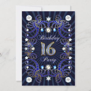 invitation de 16e anniversaire avec des masses de 