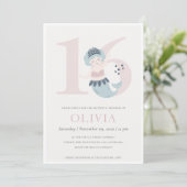 Invitation de 16e anniversaire de petite sirène ro (Debout devant)