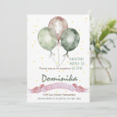 invitation de 1er anniversaire, fête d'anniversair (Debout devant)