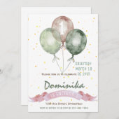 invitation de 1er anniversaire, fête d'anniversair (Devant / Derrière)