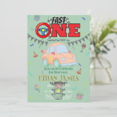 Invitation de 1er anniversaire modifiable garçon d (Debout devant)