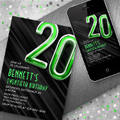 Invitation de 20e anniversaire des Mens modernes