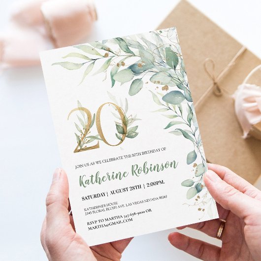 invitation de 20e anniversaire pour son anniversai