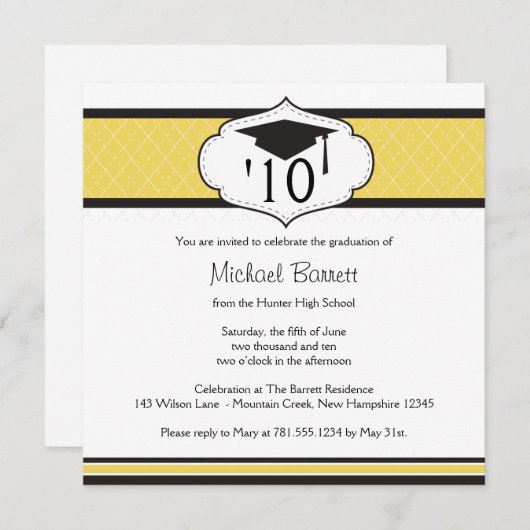 Invitation de 20xx Graduation - Personnaliser (Devant / Derrière)