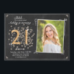 invitation de 21e anniversaire surprise Chalkboard<br><div class="desc">Une façon parfaite de invitation vos invités à cette fête d'anniversaire ! Pour une fête de 21 ans. Consultez la collection pour les autres âges !</div>