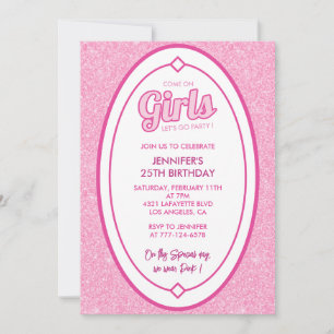 Invitation de 25 ans Elegant Parties scintillant r
