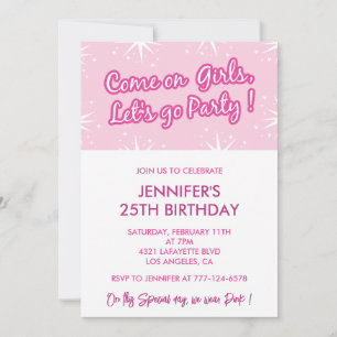 Invitation de 25 ans élégantes étoiles filles