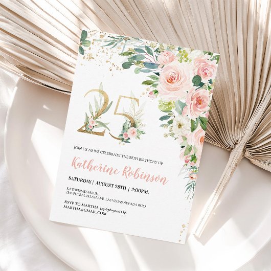 invitation de 25e anniversaire pour son anniversai