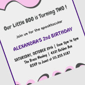 Invitation de 2 ans Halloween Ghost Little Boo