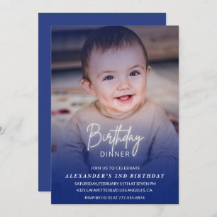 Invitation de 2e anniversaire Anniversaire Dîner P