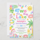 Invitation de 2e anniversaire fille - Deux le lac (Devant)