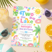 Invitation de 2e anniversaire fille - Deux le lac