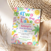 Invitation de 2e anniversaire fille - Deux le lac