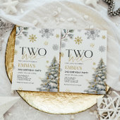 Invitation de 2e anniversaire, Gold Two Wild Birth