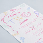 Invitation de 2e anniversaire Two Sweet Candy Land