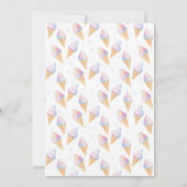 Invitation de 2ème anniversaire avec crème glacée. (Dos)