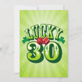 Invitation de 30 parties Lucky sur Green (Dos)
