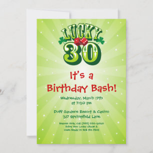 Invitation de 30 parties Lucky sur Green