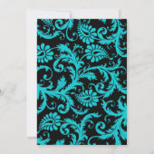 Invitation de 30e anniversaire Aqua, Black et Silv (Dos)