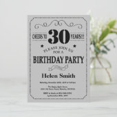 Invitation de 30e anniversaire Black and Silver Gr (Debout devant)