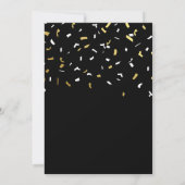 Invitation de 30e anniversaire noir et or avec con (Dos)
