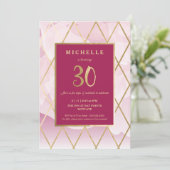 Invitation de 30e anniversaire - Or, Elégant, tend (Debout devant)