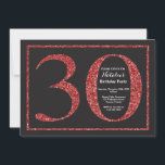 Invitation de 30e anniversaire Tableau rouge de la<br><div class="desc">Invitation du 30e anniversaire. Invitation de fête d'anniversaire de la Parties scintillant noire et rouge avec Arrière - plan Chalkboard. Anniversaire surprise. Anniversaire adulte. Fête Anniversaire Bash.
Pour plus de personnalisation,  cliquez sur le bouton "Customiser" et utilisez notre outil de conception pour modifier ce modèle.</div>