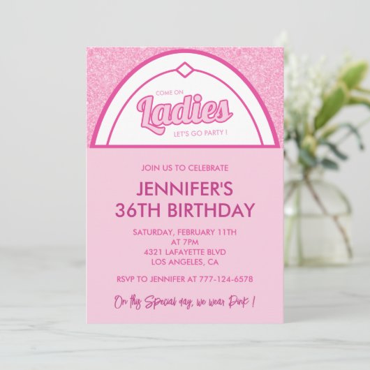 Invitation de 36 ans Sparkle Parties scintillant r (Debout devant)