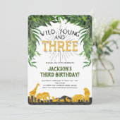Invitation de 3e anniversaire, Wild young et trois (Debout devant)