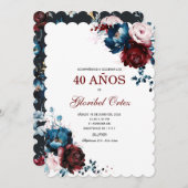 Invitation de 40 Ans Femme Invitation (Devant / Derrière)