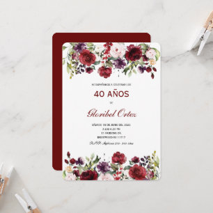 Invitation de 40 Ans Femme Invitation