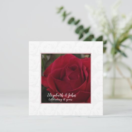 Invitation de 40e anniversaire de mariage de rubis (Debout devant)