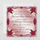 Invitation de 40e anniversaire de mariage Ruby 5,2 (Dos)