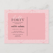 Invitation de 40e anniversaire de script et géomét (Dos)