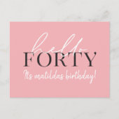 Invitation de 40e anniversaire de script et géomét (Devant)