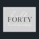 Invitation de 40e anniversaire de script et géomét<br><div class="desc">Écriture moderne & invitation géométrique de quarantième anniversaire. Motif de arrière géométrique moderne. Partie d'une collection. La couleur peut être changée.</div>